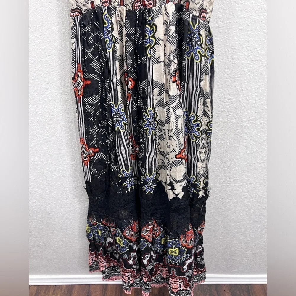 NEW ANTHROPOLOGIE BHANUNI BY JYOTI SLEEVELESS BLACK FLORAL MAXI DRESS SIZE 6 - Picture 9 of 12